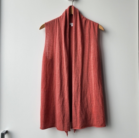 Vintage Sweaters - Host Pick! Vintage 100% Cashmere Knit Open Front Cardigan Vest